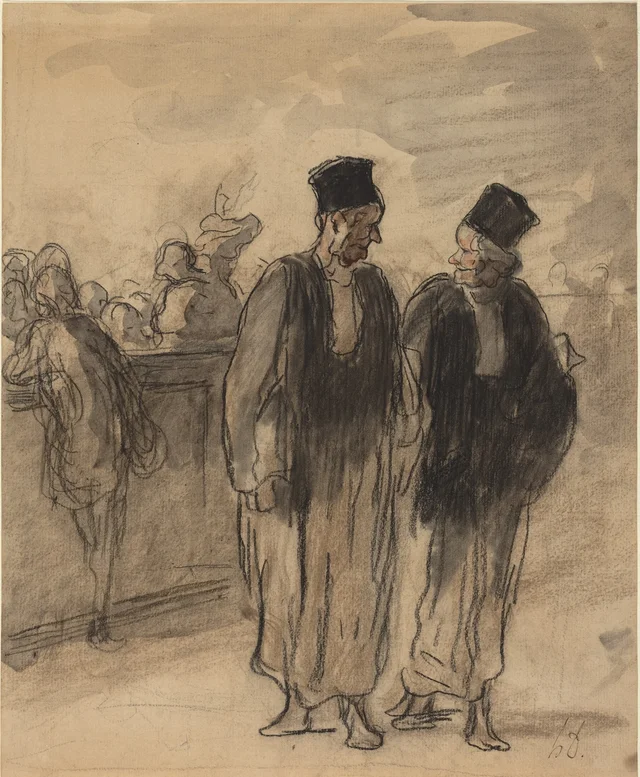 Deux avocats, Honoré Daumier