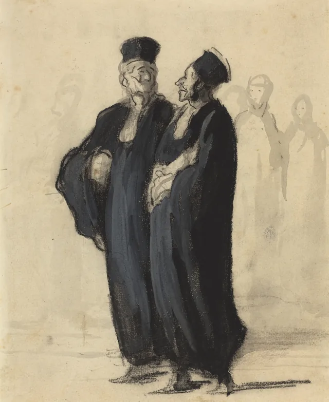 Deux avocats, Honoré Daumier