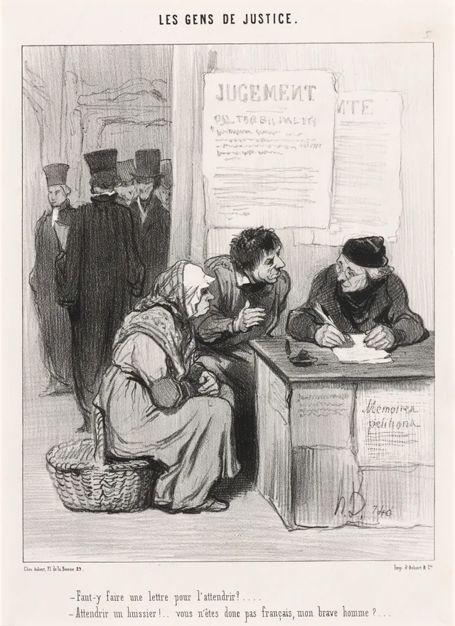 Faut-y faire une lettre pour l'attendrir?, Honoré Daumier