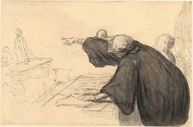 Pleitende advocaat ('L'Argument décisif'), Honoré Daumier