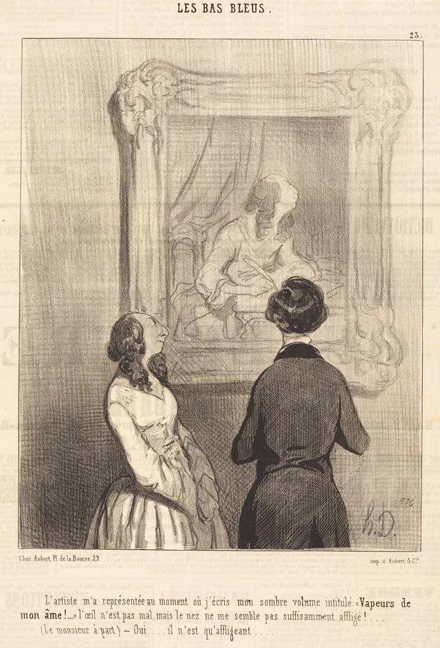 L'Artiste m'a représentée au moment ou j'écris, Honoré Daumier