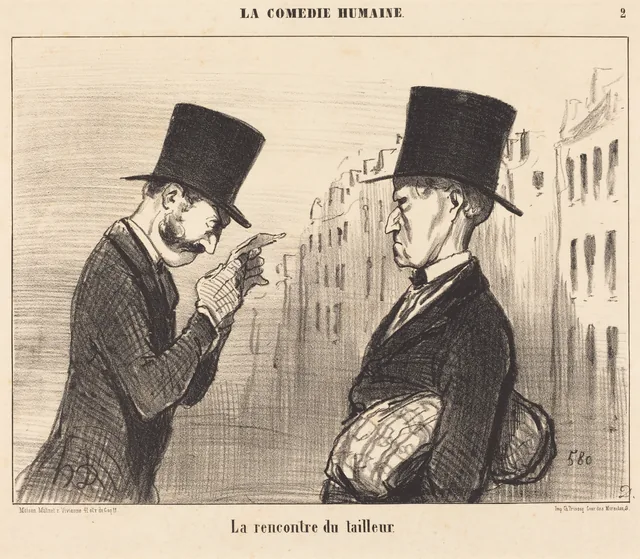 La Rencontre du tailleur, Honoré Daumier