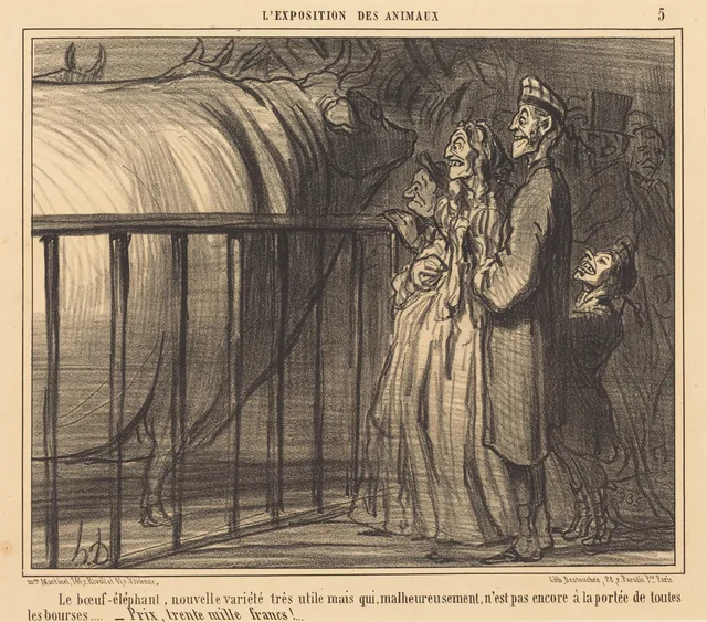 The Ox-Elephant, a New Variety, Honoré Daumier