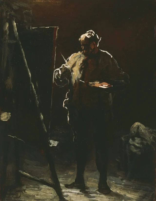 El pintor ante su caballete, Honoré Daumier