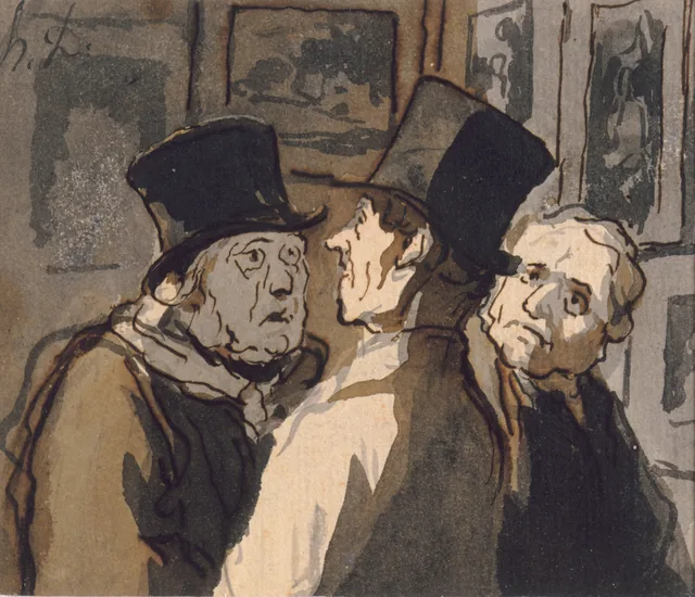 Les Amateurs de peinture, Honoré Daumier