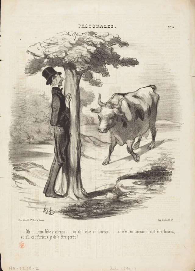 Oh!... une bête a cornes..., Honoré Daumier