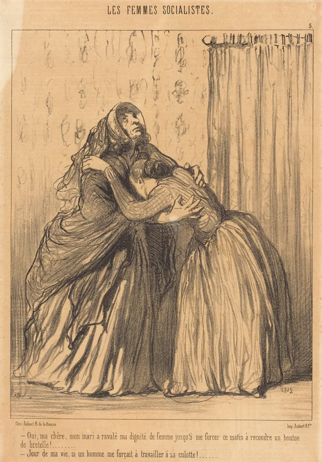 Oui, ma chère, mon mari a ravalé ma dignité..., Honoré Daumier