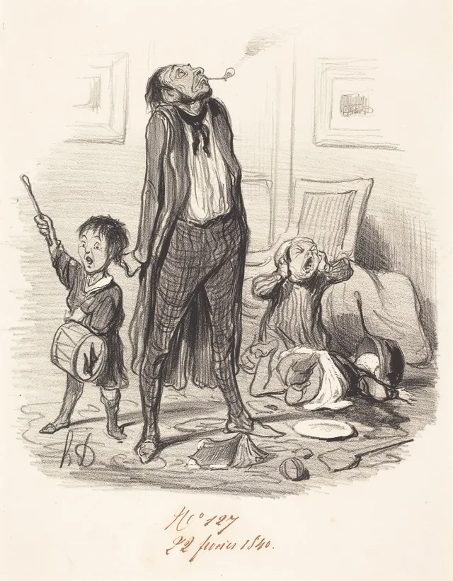Poète classique composant une églogue..., Honoré Daumier