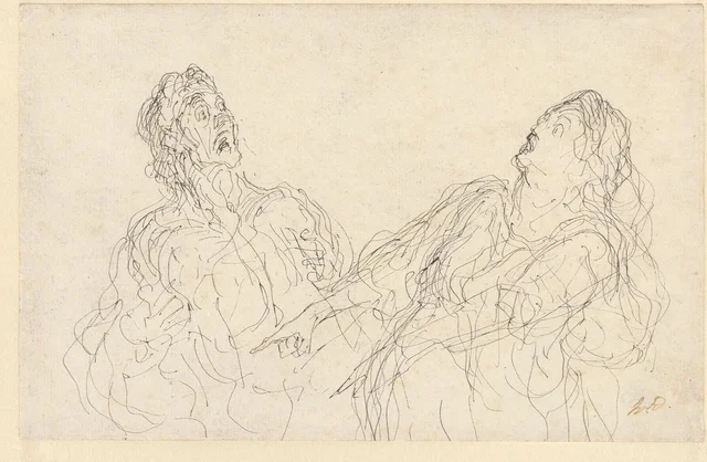 Scène uit een tragedie, Honoré Daumier