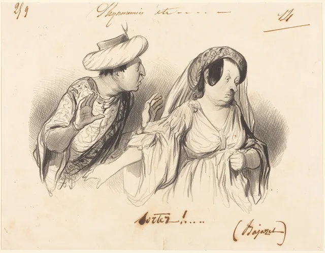 Sortez!... (Bajazet), Honoré Daumier