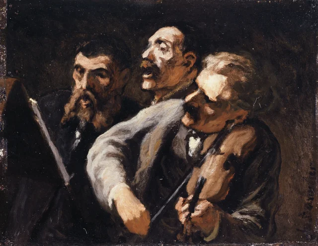 Trío de aficionados, Honoré Daumier
