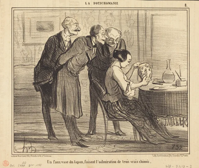 Un Faux vase du Japon faisant..., Honoré Daumier