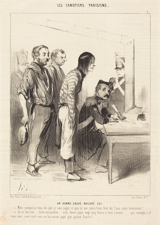 Un Homme sauvé malgré lui, Honoré Daumier