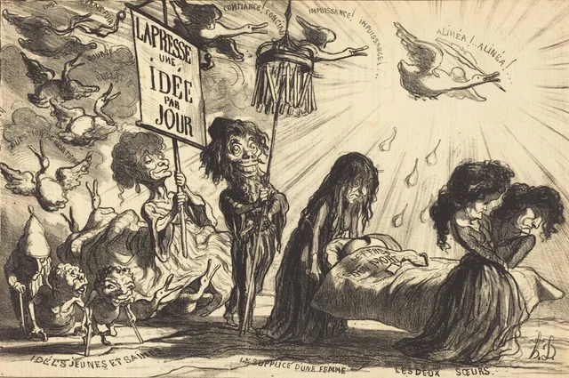 Un cuarto de hora después de su muerte aún estaba vivo, Honoré Daumier
