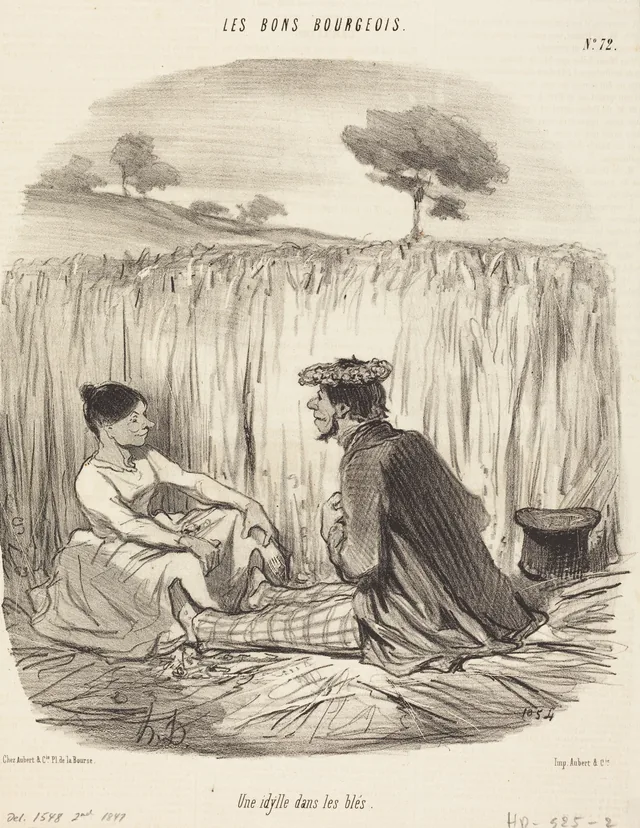 Une Idylle dans les blés, Honoré Daumier
