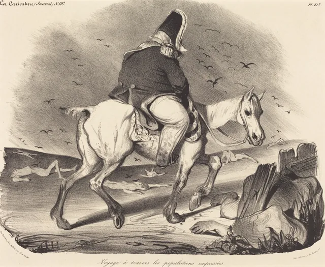 Journey through the Eager Populations, Honoré Daumier