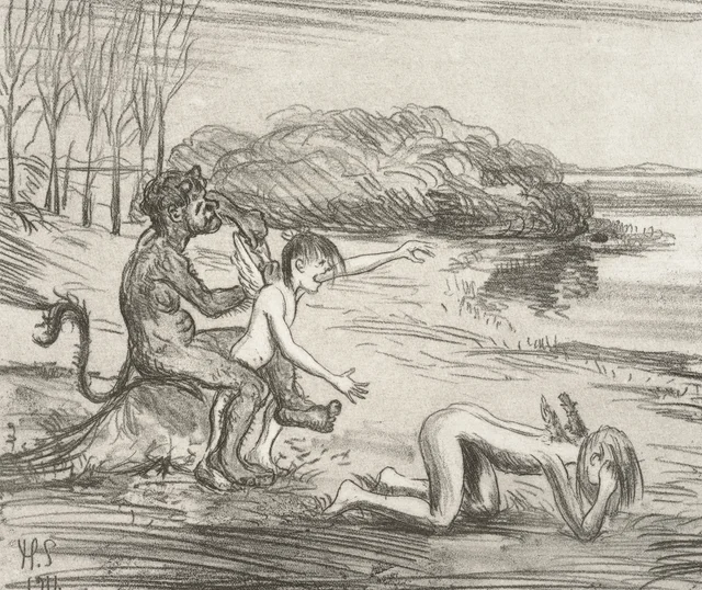 Se le arrancan las plumas de las alas al ángel, Hugo Simberg