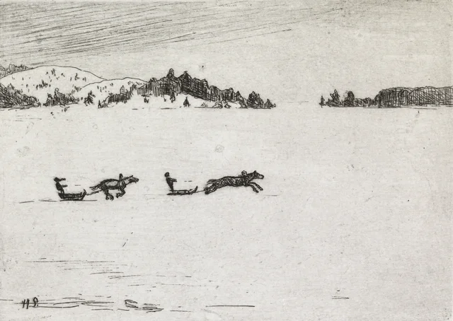 Carrera sobre el hielo, Hugo Simberg