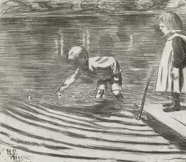 Niños jugando, Hugo Simberg