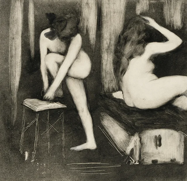 Estudio de modelo, Hugo Simberg