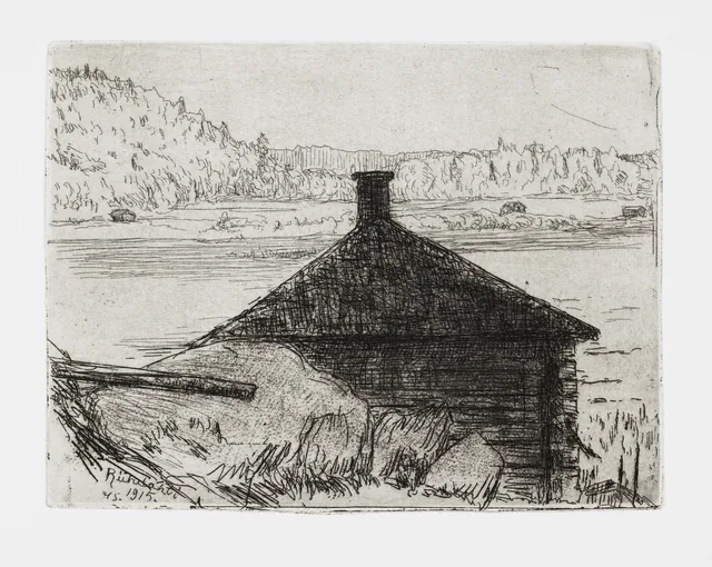 Sauna à beira d'água, Hugo Simberg