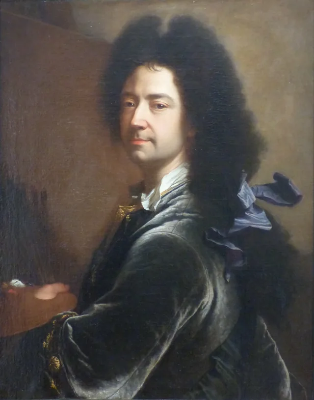 Self-Portrait with the Black Cord, before the Sketch of the Portrait of Élisabeth de Gouy and Her Daughter Marguerite Charlotte Le Juge, Hyacinthe Rigaud