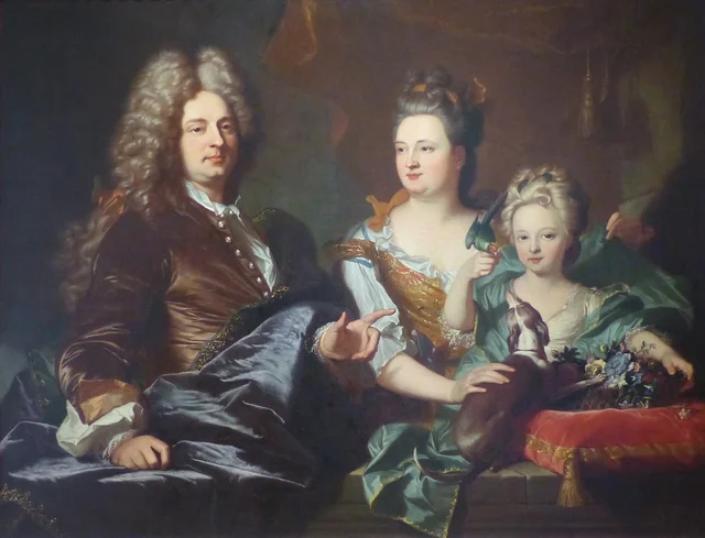 Portrait of Jean Le Juge (?-1707), Élisabeth de Gouy (1668-1743) and Their Daughter Marguerite Charlotte (c. 1692-after 1744), Hyacinthe Rigaud