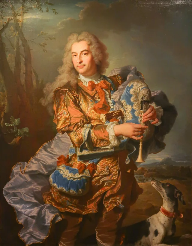 Portrait of President Gaspard de Gueidan (1688-1767) Playing the Musette, Hyacinthe Rigaud