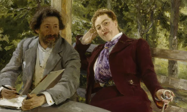 Double Portrait of Natalia Nordmann and Ilya Repin, Ilya Répine