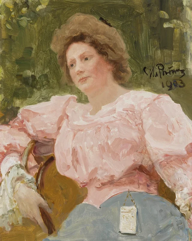 Young Woman in Rose Blouse, Ilya Répine