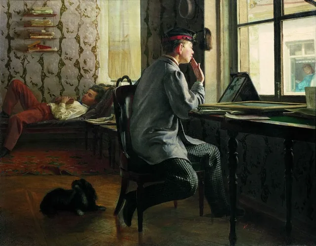 La preparación del examen, Ilya Répine