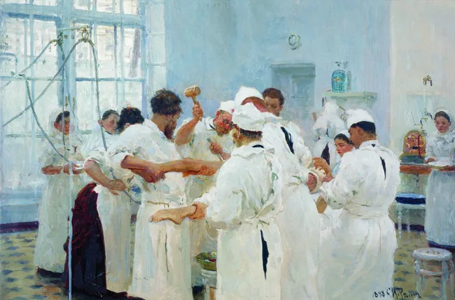 The Surgeon Evgeny Pavlov in the Operating Theatre, Ilya Répine