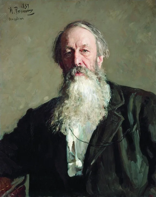 Portrait of Vladimir Stasov, Ilya Répine