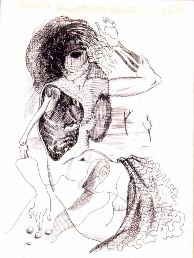Surrealist Figure with a Reclining Male Character