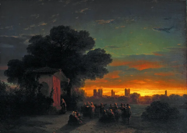 Vista de Crimea al atardecer