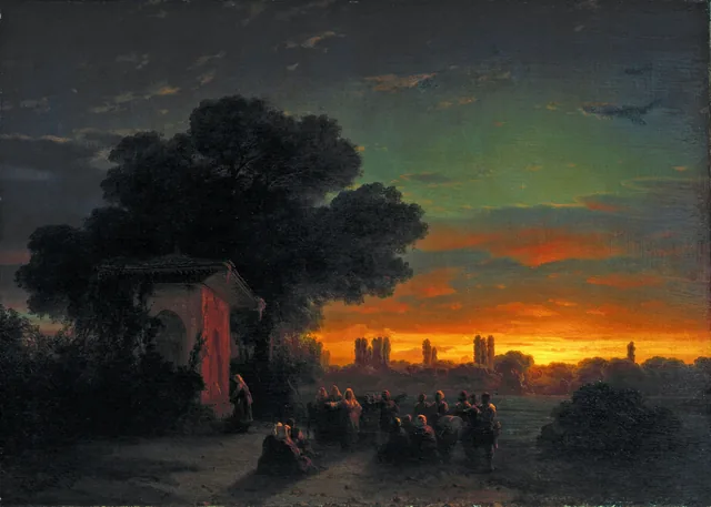 Vue de Crimée au coucher du soleil, Ivan Aïvazovski
