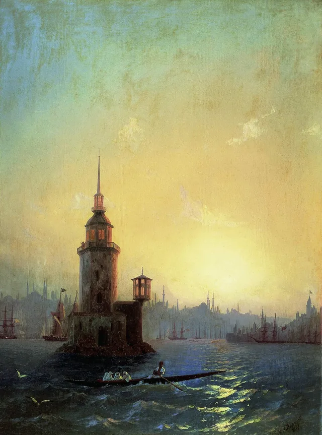 Vue de la tour de Léandre à Constantinople, Ivan Aïvazovski
