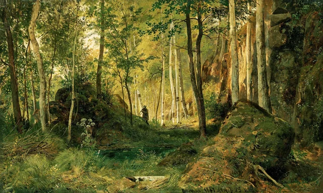 Paisaje con un cazador. Isla de Valaam