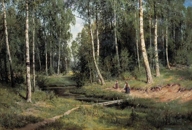 Brook in a Birch Forest, Ivan Chichkine