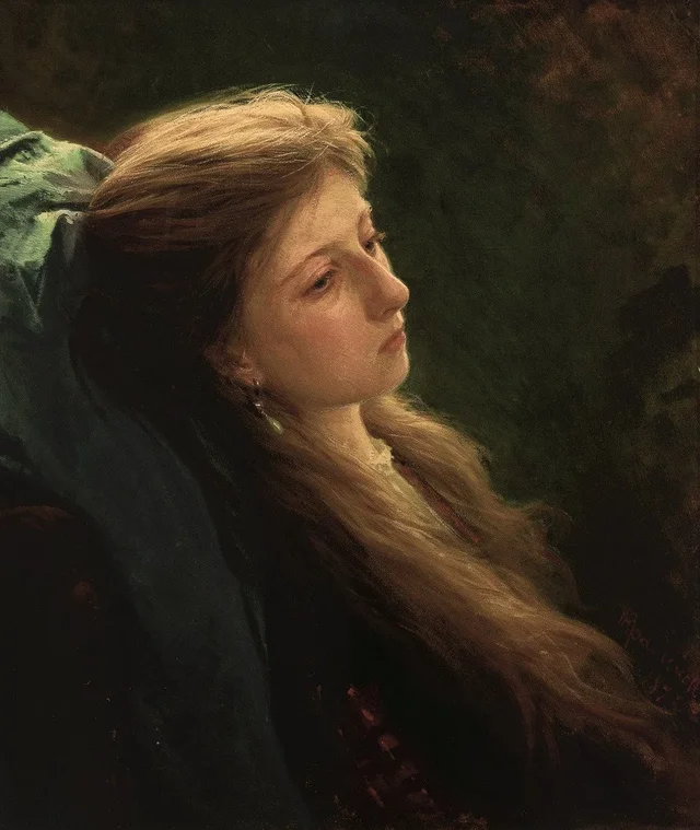 Menina de cabelos soltos