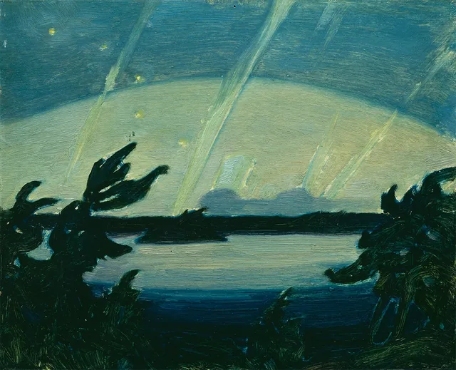 Aurora boreal, baía Georgiana, Pointe-au-Baril, J. E. H. MacDonald