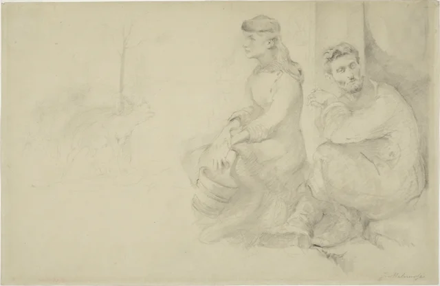 Anhelli e Ellenai, esboço inspirado no poema «Anhelli» de Juliusz Słowacki