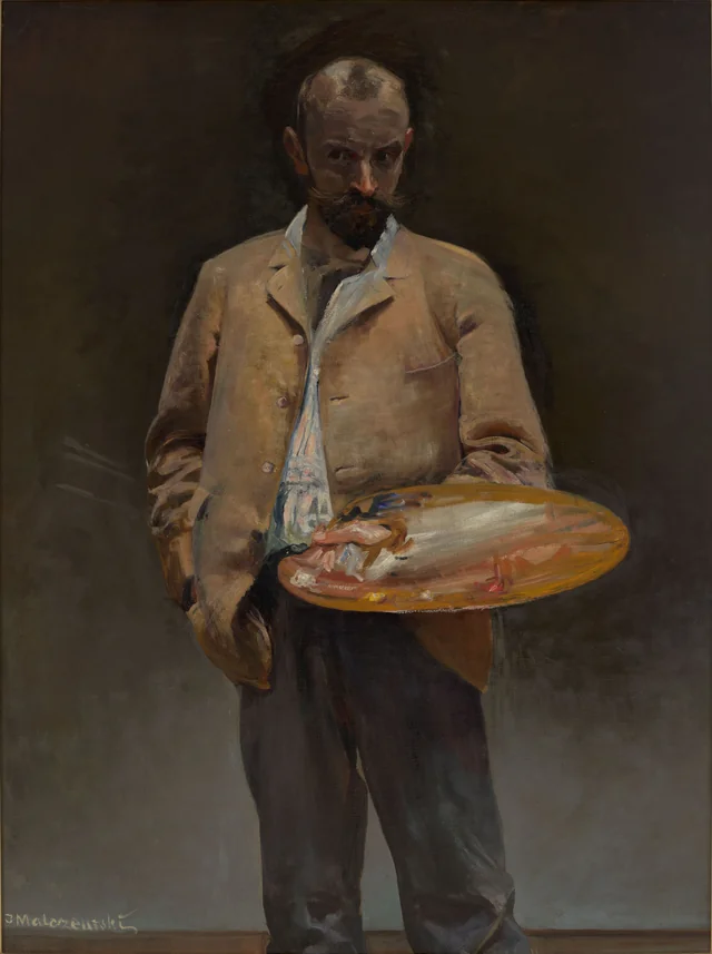 Autorretrato com uma paleta