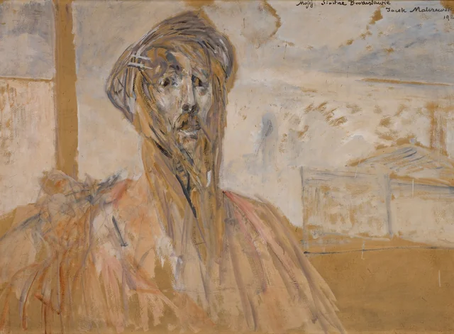 Autorretrato, esboço, Jacek Malczewski