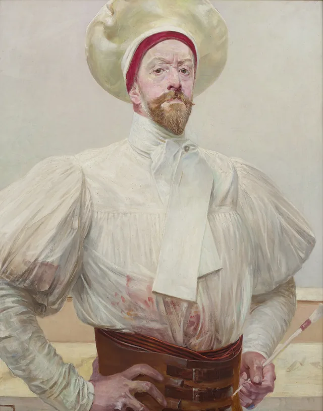 Autorretrato de traje branco, Jacek Malczewski