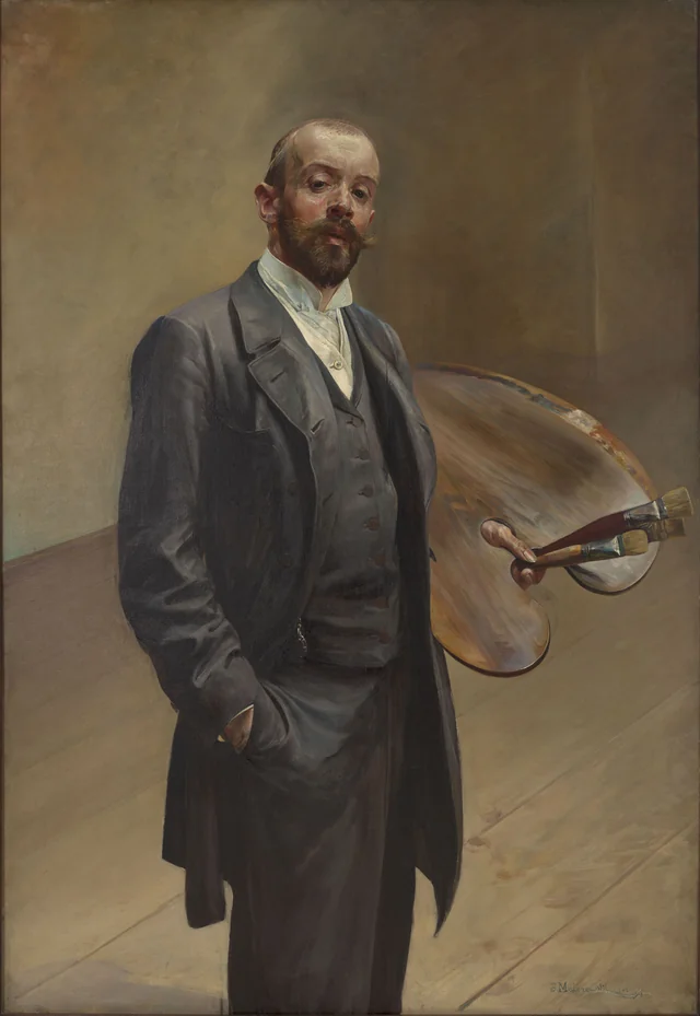 Autorretrato com uma paleta