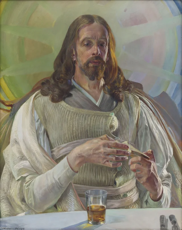 Le Christ à Emmaüs, panneau central du triptyque, Jacek Malczewski
