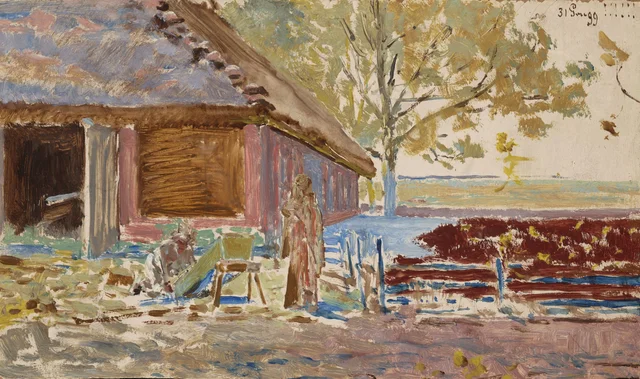 Fin de siècle, 31 décembre 1899, paysage avec un cercueil