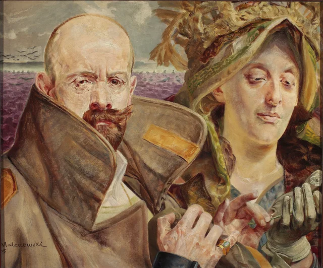 Prímula, autorretrato com a esposa