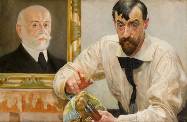 Portrait of the Painter Stanisław Dębicki, Jacek Malczewski